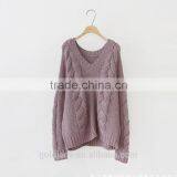 Plus Size Women Sexy V-neck Knit Sweater Outerwear Pullover Tops Knitted Cashmere Sweater Women thumbnail-6