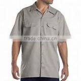Solid Color Worker Uniform Front Pocket Workwear Man Work Shirts thumbnail-6