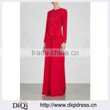 Wholesale Women Apparel Red Stretch Silk Tie-front Wid-leg Jumpsuit(DQE0137J) thumbnail-1