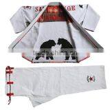 100%cotton Pearl Weave Fabric Shoyroll Style Kimono Bjj gi Brazilian Jiu Jitsu gi thumbnail-2