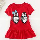 Pretty Cute Red Colour Girls Clothing Cartoon Printer t Shirts thumbnail-1