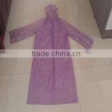 Long Waterproof Disposable Plastic Raincoat Rain Poncho With Sleeve and Hood thumbnail-3
