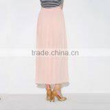 HAODUOYI Women Slit Side Chiffon Maxi Casual Skirt thumbnail-5
