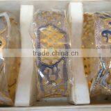 Broad Hand Carved Enamel Work Gold Plated BRACELET BANGLE thumbnail-1