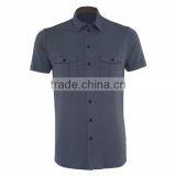 Top Quality Twin Pockets Men Short Sleeve Formal Shirt thumbnail-1