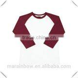 Women's Baseball T-Shirt 3/4 Raglan Sleeve Baseball Tee Soft 100% Cotton Two Tone Contrast Colors Unisex Baseball T Shirt thumbnail-5