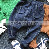 2-8 Years Wholesale 2017 Autumn Cotton Plaid Pockets Kids Boys Girls Pants thumbnail-2