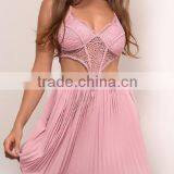 Runwaylover 077 2017 Ladies Sexy Deep V-Neck Lace Party Dress thumbnail-3