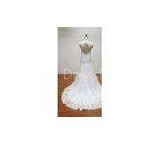 V - Neck Neckline A - Line Empire Lace Modest Wedding Dresses With Sleeves thumbnail-1