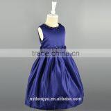 Navy A Line Flower Girl Princess Dress/ Top Quality Yellow Girl Princess Dress/new Design Girl Holiday Princess Dress thumbnail-4