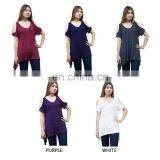 Womens Ladies Dressy Summer Casual Cold Off the Shoulder Tank Tops Shirts Blouse thumbnail-2