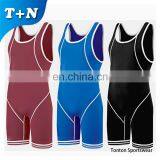 Men's Plain Sublimated Wrestling Singlet thumbnail-1