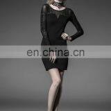 Punk Rave Gothic Fetish Black Slim Dress With Mesh Sleeves Q-215 thumbnail-6