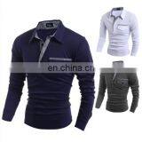 China Supplier Fashion Men Summer Slim Fit Casual Long Sleeve Polo Shirts T-shirt New Tee Tops thumbnail-2