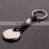 Promotional Gift Metal Custom Rubber Keychains With Round Plate