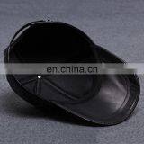 Men Faux Leather Warm Baseball Cap Causal Windproof Peaked Cap Adjust Snapback thumbnail-5