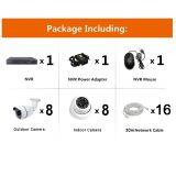 Wdm 16chs CCTV 1.0MP/2.0MP Security Surveillance Camera Poe Aalram NVR Kits thumbnail-4