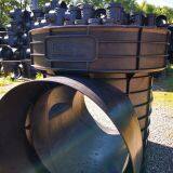 Black At The Junction Of The Pipelines Plastic Drainage Inspection Well thumbnail-2