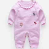 OEM Service Manufacture Wholesale Lattice Pattern Jumpsuit Suit Fold Baby Girl Jumpsuit Children Clothes thumbnail-2