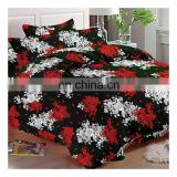 Wholesale custom polyester beautiful telas bed linen bedsheet bedding set bed sheet