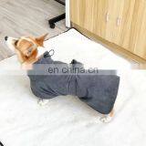 Soft Belt Included Warm Fast Drying Pet Towel Microfiber Dog Bathrobe thumbnail-1