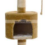 Wholesale Natural Outdoor Modern Designer Custom Brown Wood Wooden Large Cat Tower Tree Cat Furniture Condo thumbnail-5