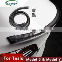 Model3 Tail Spoiler For Tesla Model 3 Y Accessories Spoiler Carbon Fiber ABS Fixed Wing Universal Spoiler Tesla Model s Model x thumbnail-1