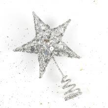 Five-pointed Star Iron Ornaments Tree Top Star Sequins Vertical Five-pointed Star Christmas Decoration Supplies thumbnail-4