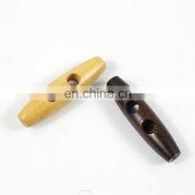 Fashion Customized Natural 2 Holes Big 50Mm Wood Toggle Olive Button thumbnail-2