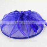 100% Sinamay Fabric Feather Fascinator Church Hat thumbnail-2