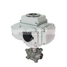 DN50 3 PCS Welded On Off Type Motorized Electric Flow Control Electric Water Ball Valve thumbnail-3