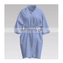 Hot Popular 70% Cotton 30% Linen Yarn Dyed Chambray With Color Dots Fabric for Shirt