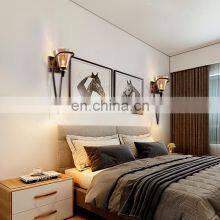 HUAYI Iron Metal Housing Led Wall Lamp E12 Art Deco Wall Light Hotel Wall Mounted Bedside Lamp Reading Lamp thumbnail-5