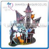 Mini Qute Hallowmas Castle Building Blocks 3d Paper Puzzle Diy Model Cardboard Jigsaw Puzzle Game Educational Toy NO.B368-5