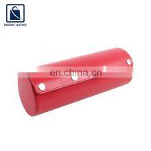 Elegant Design Matching Stitching Button Closure Unisex Genuine Leather Watch Box thumbnail-3