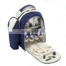 Picnic Set for 4 Person Backpack Basket Set 6 Person Picnic Basket Barbecue Set Cooler Bag Picnic Time ISO9001 SGS 28*22*40 600D thumbnail-1