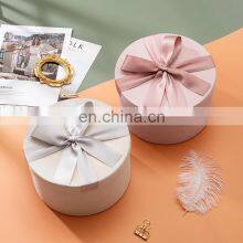Custom High Quality Luxury Round Hat Velvet Rose Flower Box Tube Gift Paper Cardboard thumbnail-5