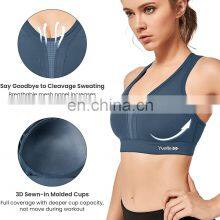 Yvette Women High Impact Sports Bras Criss Cross Back Sexy Running Bra for Plus Size thumbnail-2