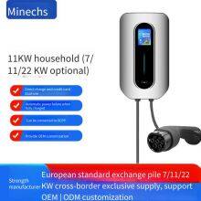 Minaichi 11kw New Energy Electric Vehicle ac Charging Pile With European and American Standards, Featuring Screen Display, Direct Charging and Card Swiping Function for Home Use thumbnail-1