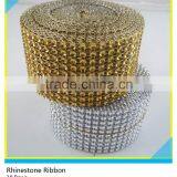 Sew on 10 Rows Rhinestone Plastic Diamond Crystal Mesh Rhinestone Cake Trim for Wedding thumbnail-1