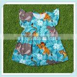 Latest Style Frozen Elsa Print Girls Summer Dresses Flutter Sleeve Dress for Baby Girl Childrens Boutique Clothing Dress thumbnail-5