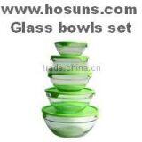 Promotion glass storage bowl set (TOP QUALITY)