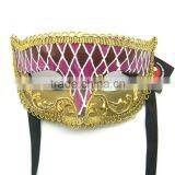 Custume Carnival Accessories HT-HF022 Plastic Half Face Party Eye Mask and Wholesale Eye Mask thumbnail-2