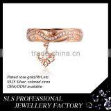 2015 Fashion Italian Style 925 Stering Silver Rose Gold Plated Beautiful Jewelry Set thumbnail-3