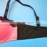 Leopard Jacquard Lace Underwear Set, Plus Size Bra Set thumbnail-5