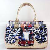 High Quality Leather Bags Tote Fashion Carton Girls Decorated Handbag PU Handbag For Women