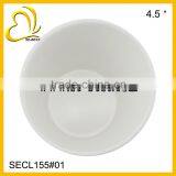 4.5" PURE WHITE PLASTIC VEGETABLES ROUND BOWL; ROUND BOWL thumbnail-2