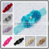 Fashion Baby Lace Flower Headband Infant Headband Toddler Headband Navy Blue Headband Baby Flower Hair Band Wh-1738 thumbnail-1