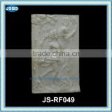 custom modern white marble relief nude sculpture