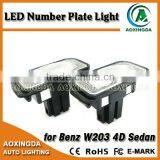 High Quality W203 4D 01-07 Led License Plate Lamp for Benz
